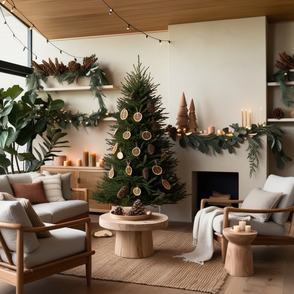 Cozy Corners: Biophilic-style living room decorated for the&nbsp;holidays